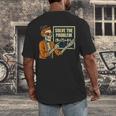 Halloween Teacher Six Seven Meme 6 7 Skeleton Spooky Costume Men's Back Print T-Shirt, funny design