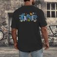 Hanukkah Leopard Plaid Teacher Chanukah Jewish Women Men Men's Back Print T-Shirt, funny design