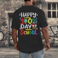 Happy 100th Day Of School 100 Days Of School Teacher Student Men's Back Print T-Shirt, funny design