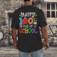 Happy 100th Day Of School Teachers 100 Days Of School Kids Men's Back Print T-Shirt, funny design