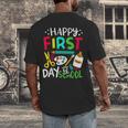 Happy First Day Of School Teacher Back To School Student Men's Back Print T-Shirt, funny design Happy First Day Of School Teacher Back To School Student Men's Back Print T-Shirt, funny design