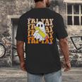 Happy Fri-Yay Friday Lovers Groovy Teacher Life Halloween Men's Back Print T-Shirt, funny design Happy Fri-Yay Friday Lovers Groovy Teacher Life Halloween Men's Back Print T-Shirt, funny design