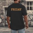Happy Friday Love Fridays Fun Teacher For Men Women Men's Back Print T-Shirt, funny design