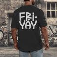 Happy Friyay Teacher Shirt Cute Teacher Fashion Fri-Yay Men's Back Print T-Shirt, funny design