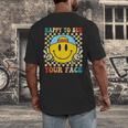 Happy To See Your Face Hippie Smile Back To School Teachers Men's Back Print T-Shirt, funny design