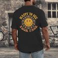 Happy To See Your Face Retro Happy Teacher Back To School Men's Back Print T-Shirt, funny design