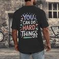 You Can Do Hard Things Test Day Teacher Kids Men's Back Print T-Shirt, funny design You Can Do Hard Things Test Day Teacher Kids Men's Back Print T-Shirt, funny design