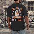 Haunted By 67 Boo Ghost Teacher 6 7 Halloween Costume Men's Back Print T-Shirt, funny design Haunted By 67 Boo Ghost Teacher 6 7 Halloween Costume Men's Back Print T-Shirt, funny design