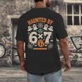 Haunted By 6x7 Math Teacher Halloween Pun Men's Back Print T-Shirt, funny design Haunted By 6x7 Math Teacher Halloween Pun Men's Back Print T-Shirt, funny design