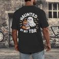 Haunted By My TBR Cute Ghost Book Reading Teacher Halloween Men's Back Print T-Shirt, funny design Haunted By My TBR Cute Ghost Book Reading Teacher Halloween Men's Back Print T-Shirt, funny design