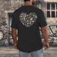 Heart Shape Art Teacher And Painting Sketching Artist Men's Back Print T-Shirt, funny design Heart Shape Art Teacher And Painting Sketching Artist Men's Back Print T-Shirt, funny design