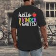 Hello Kindergarten Team Kinder Back To School Teacher Kids Men's Back Print T-Shirt, funny design