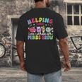 Helping Little Minds Grow Teacher Life Back To School Men's Back Print T-Shirt, funny design Helping Little Minds Grow Teacher Life Back To School Men's Back Print T-Shirt, funny design