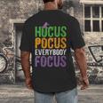 Hocus Pocus Everybody Focus Teacher Halloween Men's Back Print T-Shirt, funny design Hocus Pocus Everybody Focus Teacher Halloween Men's Back Print T-Shirt, funny design
