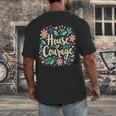 House Of Courage Flowers RCA School Teacher Student Tee Men's Back Print T-Shirt, funny design House Of Courage Flowers RCA School Teacher Student Tee Men's Back Print T-Shirt, funny design