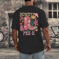 Howdy Pre-K Cowgirls Teacher Back To School Men's Back Print T-Shirt, funny design Howdy Pre-K Cowgirls Teacher Back To School Men's Back Print T-Shirt, funny design