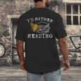 I'd Rather Bee Reading Teacher Librarian Book Lover Men's Back Print T-Shirt, funny design I'd Rather Bee Reading Teacher Librarian Book Lover Men's Back Print T-Shirt, funny design