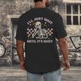 I'Ll Just Wait Until It's Quiet Skeleton Teacher Men's Back Print T-Shirt, funny design I'Ll Just Wait Until It's Quiet Skeleton Teacher Men's Back Print T-Shirt, funny design