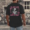 I'Ll Just Wait Until It's Quiet Spooky Teacher Halloween Men's Back Print T-Shirt, funny design I'Ll Just Wait Until It's Quiet Spooky Teacher Halloween Men's Back Print T-Shirt, funny design