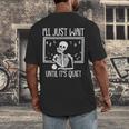 Ill Just Wait Until Its Quiet Teacher Lazy Halloween Costume Men's Back Print T-Shirt, funny design Ill Just Wait Until Its Quiet Teacher Lazy Halloween Costume Men's Back Print T-Shirt, funny design