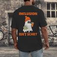 Inclusion Isn't Scary Shirt Halloween SLP Sped Teacher Men's Back Print T-Shirt, funny design