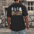 Inclusion Isn't Scary SLP Halloween Sped Teacher Men's Back Print T-Shirt, funny design Inclusion Isn't Scary SLP Halloween Sped Teacher Men's Back Print T-Shirt, funny design