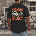 Inclusion Isn't Scary SLP Sped Teacher Halloween Men's Back Print T-Shirt, funny design Inclusion Isn't Scary SLP Sped Teacher Halloween Men's Back Print T-Shirt, funny design