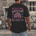 Instructional Assistant Because Teacher Need Hero Learning Men's Back Print T-Shirt, funny design Instructional Assistant Because Teacher Need Hero Learning Men's Back Print T-Shirt, funny design