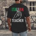 Italian Teacher Italy Italia Back To School First Day Men's Back Print T-Shirt, funny design Italian Teacher Italy Italia Back To School First Day Men's Back Print T-Shirt, funny design