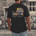 It's A Beautiful Day To Learn Cute Rainbow Boho Teacher Men's Back Print T-Shirt, funny design It's A Beautiful Day To Learn Cute Rainbow Boho Teacher Men's Back Print T-Shirt, funny design