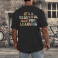 It's Beautiful Day For Learning Retro Teacher Women Men Men's Back Print T-Shirt, funny design It's Beautiful Day For Learning Retro Teacher Women Men Men's Back Print T-Shirt, funny design