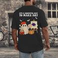 It's A Bootiful Day To Make Art Groovy Art Teacher Halloween Men's Back Print T-Shirt, funny design It's A Bootiful Day To Make Art Groovy Art Teacher Halloween Men's Back Print T-Shirt, funny design