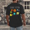 Kids Solar Systems Cute Planets Space Science Teacher School Men's Back Print T-Shirt, funny design
