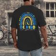 Be Kind Rainbow Down Syndrome Awareness Teacher Blue Yellow Men's Back Print T-Shirt, funny design Be Kind Rainbow Down Syndrome Awareness Teacher Blue Yellow Men's Back Print T-Shirt, funny design