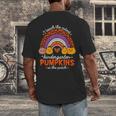 Kindergarten Teacher Pumpkin Patch Cute Men's Back Print T-Shirt, funny design