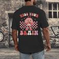 Kiss Your Brain Valentines Test Day Teacher Squad Kids Men's Back Print T-Shirt, funny design Kiss Your Brain Valentines Test Day Teacher Squad Kids Men's Back Print T-Shirt, funny design