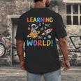 Learning Is Out Of This World Space Back To School Teacher Men's Back Print T-Shirt, funny design Learning Is Out Of This World Space Back To School Teacher Men's Back Print T-Shirt, funny design