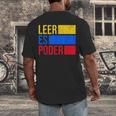 Leer Es Poder Colombian Spanish Teacher Maestra Colombia Men's Back Print T-Shirt, funny design Leer Es Poder Colombian Spanish Teacher Maestra Colombia Men's Back Print T-Shirt, funny design