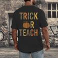 Leopard Trick Or Teach Halloween Teacher Costume Women Men's Back Print T-Shirt, funny design Leopard Trick Or Teach Halloween Teacher Costume Women Men's Back Print T-Shirt, funny design