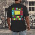 Level Up Your Education Gaming Inspired Teacher Gamers Men's Back Print T-Shirt, funny design