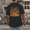 Librarian Turkey Reading Book Fall Thanksgiving Teacher Men's Back Print T-Shirt, funny design Librarian Turkey Reading Book Fall Thanksgiving Teacher Men's Back Print T-Shirt, funny design
