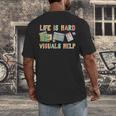 Life Is Hard Visuals Help Special Education SPED Teacher Men's Back Print T-Shirt, funny design Life Is Hard Visuals Help Special Education SPED Teacher Men's Back Print T-Shirt, funny design