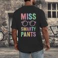 Little MISS SMARTY PANTS School Grad Teacher Last Day Men's Back Print T-Shirt, funny design Little MISS SMARTY PANTS School Grad Teacher Last Day Men's Back Print T-Shirt, funny design
