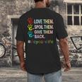 Love Daycare Provider Childcare Teacher Tie Dye Men's Back Print T-Shirt, funny design Love Daycare Provider Childcare Teacher Tie Dye Men's Back Print T-Shirt, funny design