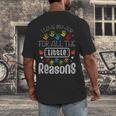 I Love My Job For All The Little Reasons Kid Daycare Teacher Men's Back Print T-Shirt, funny design