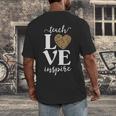 Love Leopard Print Teacher Cheetah School Inspire Teach Men's Back Print T-Shirt, funny design