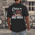 I Love Math Cats And Coffee Heart Mathematics Teacher Men's Back Print T-Shirt, funny design I Love Math Cats And Coffee Heart Mathematics Teacher Men's Back Print T-Shirt, funny design