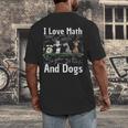 I Love Maths And Dogs Puppy Dog Lover Teacher Student Men's Back Print T-Shirt, funny design I Love Maths And Dogs Puppy Dog Lover Teacher Student Men's Back Print T-Shirt, funny design