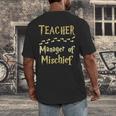 Magical Teacher Manager Of Mischief Birthday Family Party Men's Back Print T-Shirt, funny design Magical Teacher Manager Of Mischief Birthday Family Party Men's Back Print T-Shirt, funny design