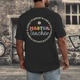 Master Teacher Appreciation Week Back To School Men's Back Print T-Shirt, funny design Master Teacher Appreciation Week Back To School Men's Back Print T-Shirt, funny design